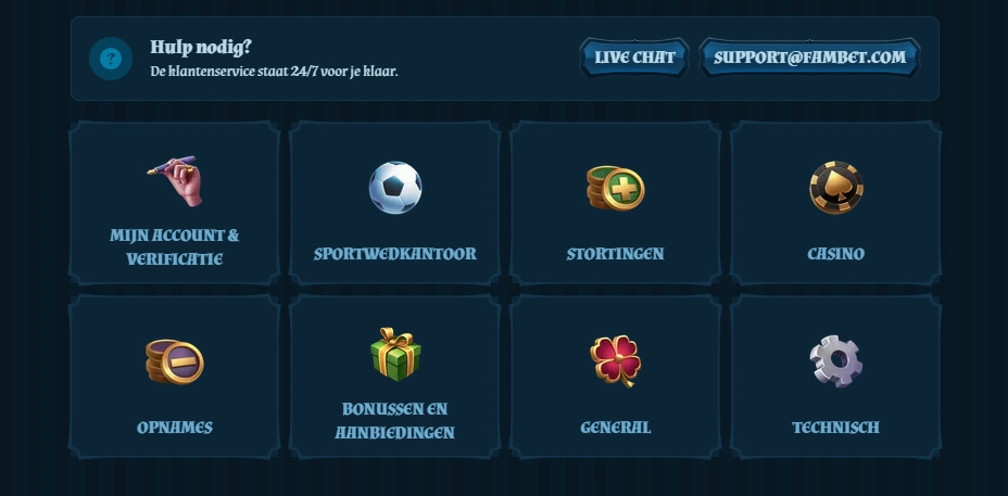 fambet casino klantenondersteuning